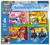 Tlapková Patrola 4 v 1, 12/16/20/24 dílků 2D Puzzle;Dětské puzzle - Ravensburger