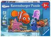 DI:NEMO W PODRÓŻY 2X12 Puzzle;Puzzle dla dzieci - Ravensburger