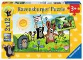 NAUKA ZABAWY Z KRECIKIEM 2X12 Puzzle;Puzzle dla dzieci - Ravensburger