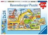 07800 4 工事現場ではたらく車（24ピース×2） パズル;お子様向けパズル - Ravensburger