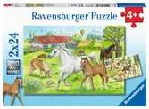 Ve stájích 2x24 dílků 2D Puzzle;Dětské puzzle - Ravensburger