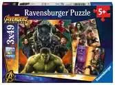 AVENGERS - WOJNA BEZ GRANIC 3X49EL Puzzle;Puzzle dla dzieci - Ravensburger