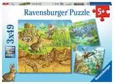 Zvířátka v přírodě 3x49 dílků 2D Puzzle;Dětské puzzle - Ravensburger