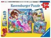 Mořské víly 3x49 dílků 2D Puzzle;Dětské puzzle - Ravensburger