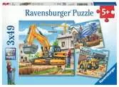 Puzzles 3x49 p - Grands véhicules de construction Puzzle;Puzzle enfants - Ravensburger