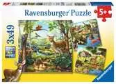 Forest/Zoo/Domestic Anim. 3x49p Palapelit;Lasten palapelit - Ravensburger