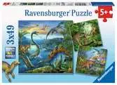 Puzzles 3x49 p - La fascination des dinosaures Puzzle;Puzzle enfants - Ravensburger