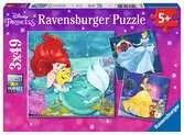 Disney Dobrodružství Princezny 3x49 dílků 2D Puzzle;Dětské puzzle - Ravensburger