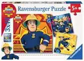 Puzzle dla dzieci 2D: Strażak Sam 3x49 elementów Puzzle;Puzzle dla dzieci - Ravensburger