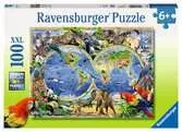 Zvířata naší planety 100 dílků 2D Puzzle;Dětské puzzle - Ravensburger