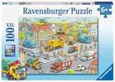 Stroje ve městě 100 dílků 2D Puzzle;Dětské puzzle - Ravensburger