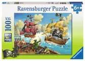 BITWA Z PIRATAMI PUZZLE 100EL. Puzzle;Puzzle dla dzieci - Ravensburger