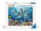 Puzzle 500 p - Dauphins sur le récif de corail Puzzles;Puzzles pour adultes - Ravensburger