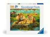 Pz Lions dans la savane 500p Puzzles;Puzzles pour adultes - Ravensburger