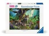Puzzle 1000 p - Famille de loups dans la forêt Puzzles;Puzzles pour adultes - Ravensburger