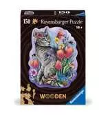Dřevěné puzzle Kouzelná kočka 150 dílků 2D Puzzle;Dřevěné puzzle - Ravensburger