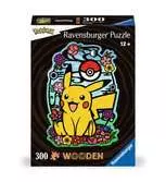 Dřevěné puzzle Pikachu 300 dílků 2D Puzzle;Dřevěné puzzle - Ravensburger