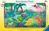 Roztomilí dinosauři 15 dílků 2D Puzzle;Dětské puzzle - Ravensburger