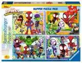 Spidey a jeho úžasní přátelé 4x42 dílků 2D Puzzle;Dětské puzzle - Ravensburger