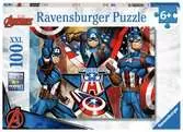 Marvel Hero - Captain America, 100pc XXL Palapelit;Lasten palapelit - Ravensburger