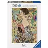 Gustav Klimt: Dáma s vějířem 1000 dílků 2D Puzzle;Puzzle pro dospělé - Ravensburger