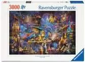 Dragon s Library Pussel;Vuxenpussel - Ravensburger