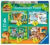 Jurský svět: Explorers 4 v 1 2D Puzzle;Dětské puzzle - Ravensburger