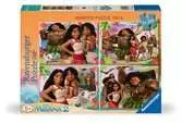 Disney: Vaiana 4x100 dílků 2D Puzzle;Dětské puzzle - Ravensburger