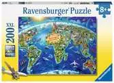 World Landmarks Map Puslespill;Barnepuslespill - Ravensburger