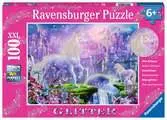 Třpytivé puzzle Království jednorožců 100 dílků 2D Puzzle;Dětské puzzle - Ravensburger