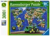 John Deere po celém světě 300 dílků 2D Puzzle;Dětské puzzle - Ravensburger