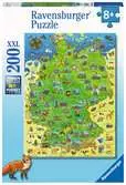 Barevná mapa Německa 200 dílků 2D Puzzle;Dětské puzzle - Ravensburger