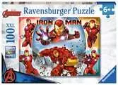 Puzzle 100 p XXL - Le puissant Iron Man / Marvel Avengers Puzzle;Puzzle enfants - Ravensburger