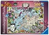 European Map, Quirky Circus Palapelit;Aikuisten palapelit - Ravensburger