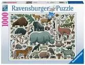Atlas divokých zvířat 1000 dílků 2D Puzzle;Puzzle pro dospělé - Ravensburger