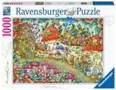 Roztomilé houbové domečky 1000 dílků 2D Puzzle;Puzzle pro dospělé - Ravensburger