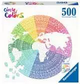 Puzzle rond 500 p - Mandala (Circle of Colors) Puzzle;Puzzles adultes - Ravensburger