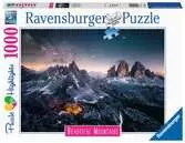 Dechberoucí hory: Dolomitské věže, Itálie 1000 dílků 2D Puzzle;Puzzle pro dospělé - Ravensburger