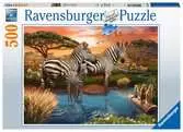 Zebra’s at waterhole Pussel;Vuxenpussel - Ravensburger