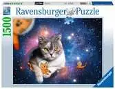 AT: Cats in Space 1500p Pussel;Vuxenpussel - Ravensburger