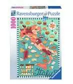 Mapa Itálie - Sladkosti 1000 dílků 2D Puzzle;Puzzle pro dospělé - Ravensburger