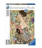 Gustav Klimt: Dáma s vějířem 1000 dílků 2D Puzzle;Puzzle pro dospělé - Ravensburger