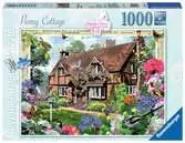 DOMEK W PIWONIACH 1000EL Puzzle;Puzzle dla dorosłych - Ravensburger