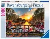 Cyklisti v Amsterdamu 1000 dílků 2D Puzzle;Puzzle pro dospělé - Ravensburger