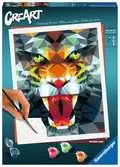 CreArt Polygonový tygr Kreativní a výtvarné hračky;CreArt Malování pro dospělé - Ravensburger