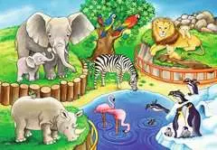 Puzzle dla dzieci 2D: Zwierzęta w zoo 2x12 elementów - Zdjęcie 2 - Kliknij aby przybliżyć