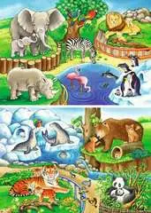 Puzzle dla dzieci 2D: Zwierzęta w zoo 2x12 elementów - Zdjęcie 2 - Kliknij aby przybliżyć