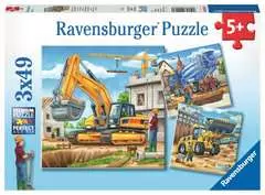Puzzle dla dzieci 2D: Duże pojazdy budowlane 3x49 elementów - Zdjęcie 1 - Kliknij aby przybliżyć