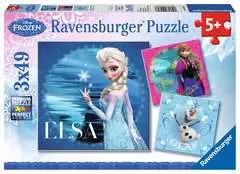 Puzzles 3x49 p - Elsa, Anna & Olaf / Disney La Reine des Neiges - Image 1 - Cliquer pour agrandir