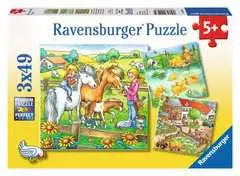 ZWIRZĘTA NA FARMIE PUZZLE 3X49 - Zdjęcie 1 - Kliknij aby przybliżyć